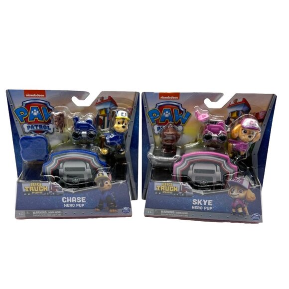 Paw Patrol Chase & Skye Big Truck Pups Hero With Figures - Picture 1 of 8